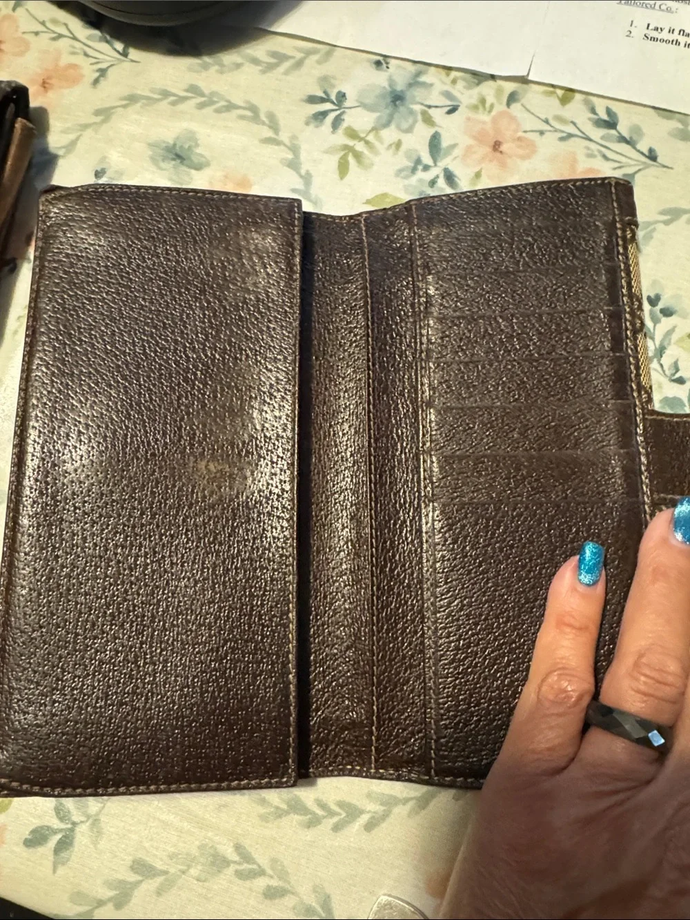 Gucci Brown/Tan GG Monogram Continental Wallet - Picture 4 of 4